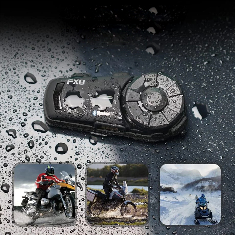 摩托车头盔蓝牙耳机防水淋雨测试